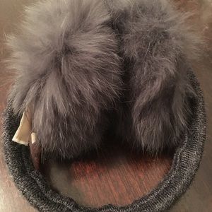 MICHAEL Michael Kors Rabbit Fur Earmuffs